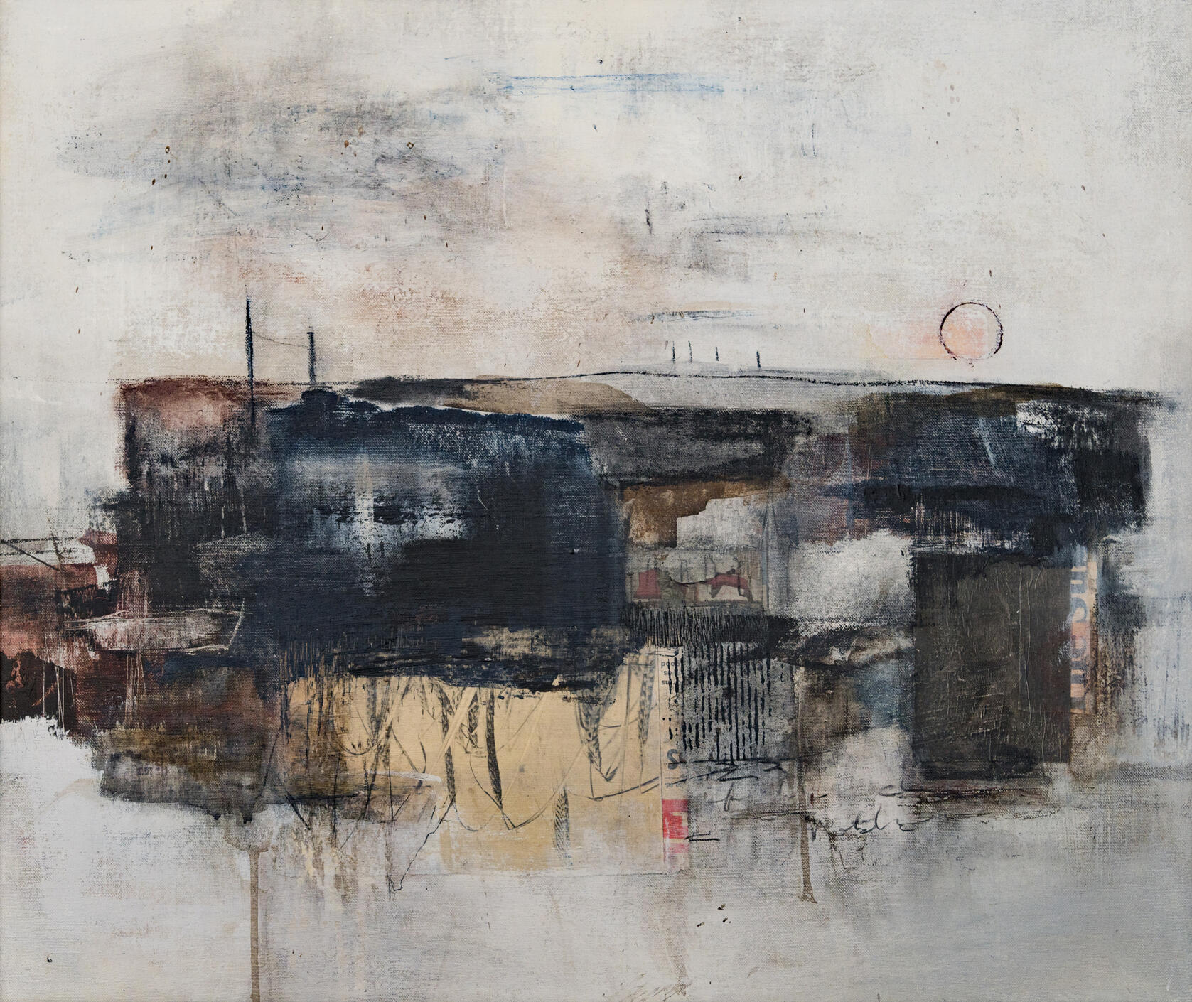 End of Summer - Down | Mixed Media on Canvas | 55 X 65 cm