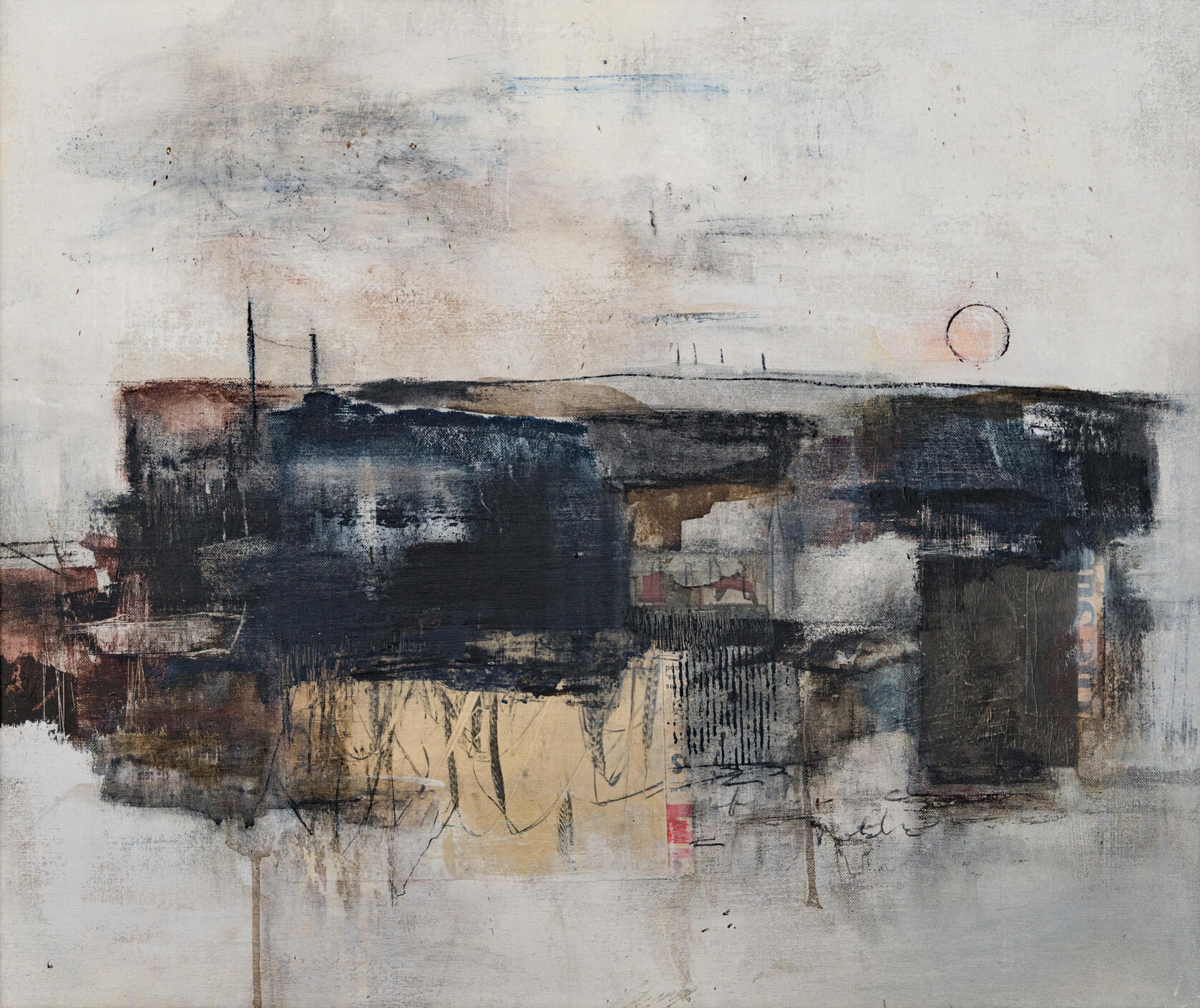 End of Summer - Down | Mixed Media on Canvas | 55 X 65 cm