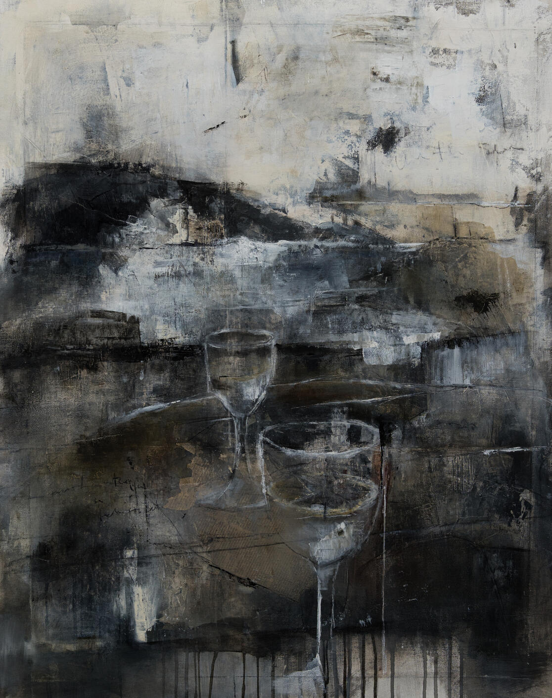Gin-Tonic &amp; Seasalt | Mixed Media on Canvas | 85 X 65 cm