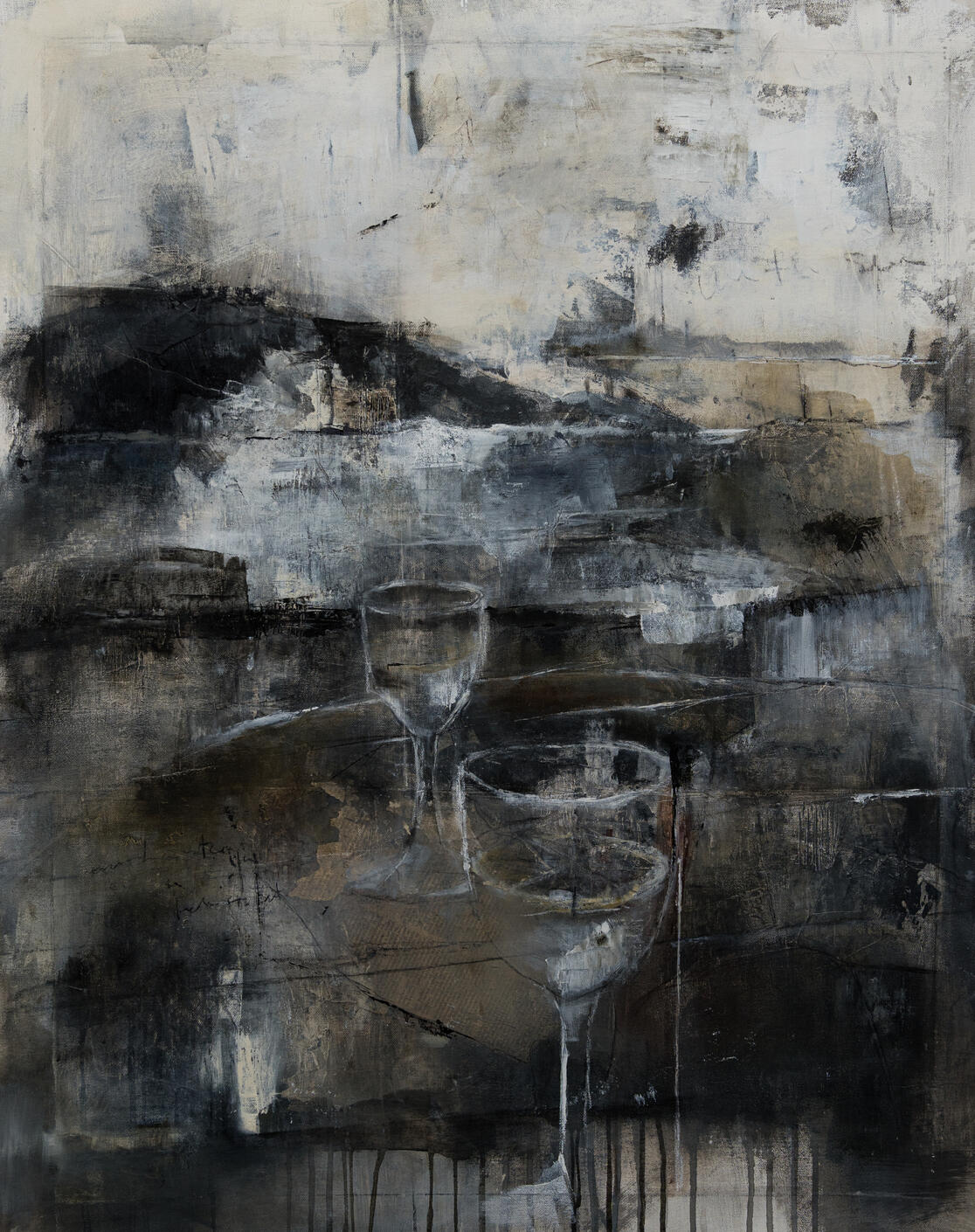 Gin-Tonic & Seasalt | Mixed Media on Canvas | 85 X 65 cm