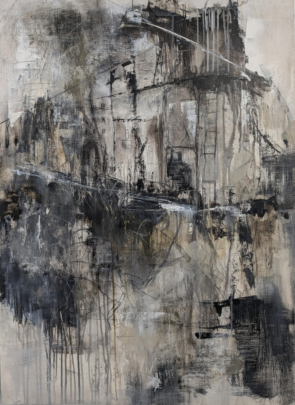 _The Dockland | Mixed Media on paper Mounted on board | 104 X 75 / 5 cm _