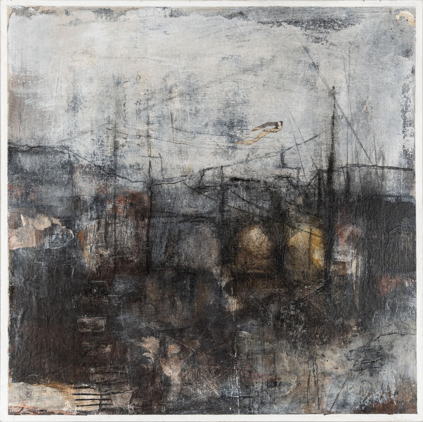 Untitled #2511/I. | Mixed Media on Canvas Mounted on board | 46 X 46 cm