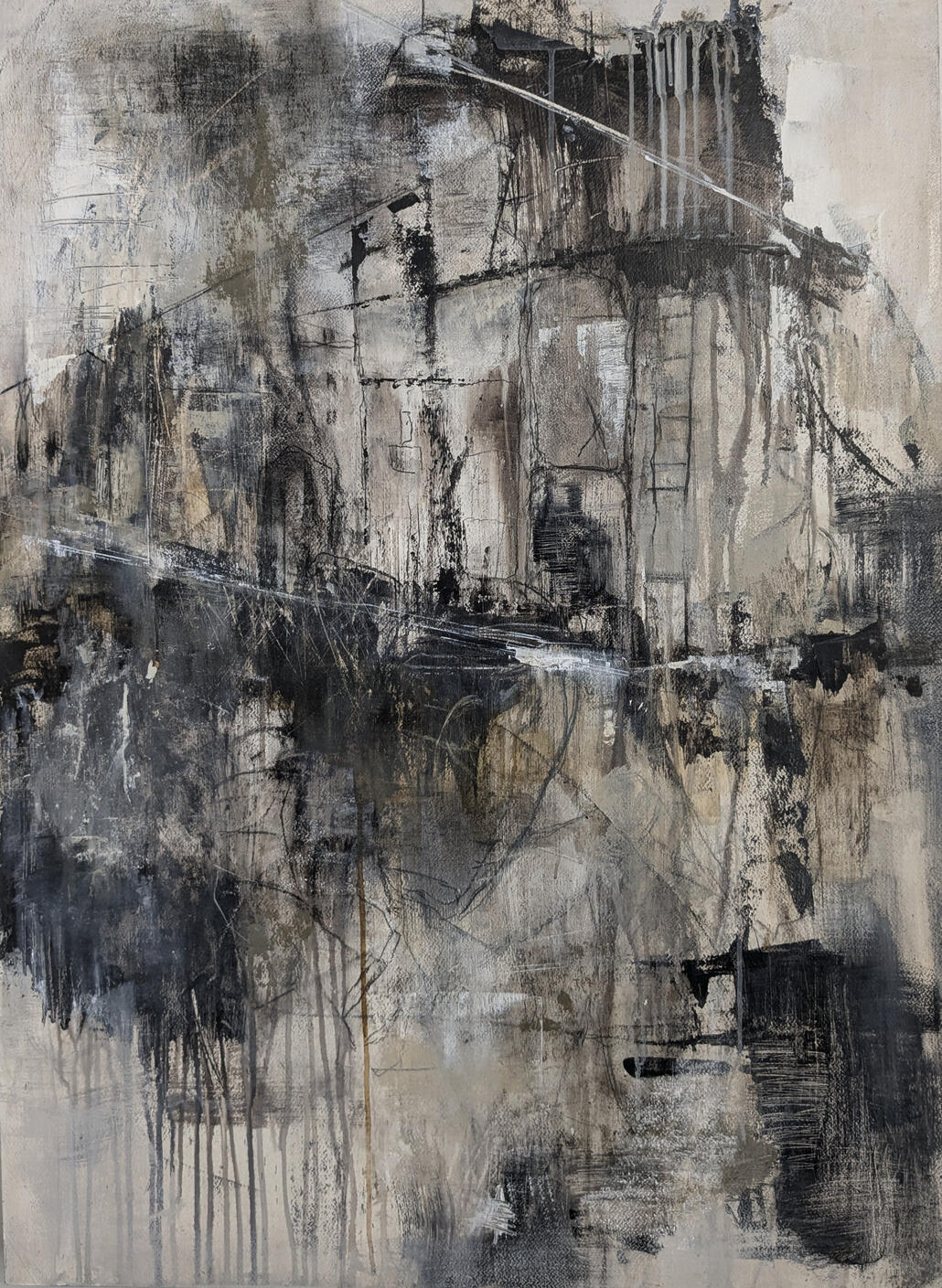 _The Dockland | Mixed Media on paper Mounted on board | 104 X 75 / 5 cm _