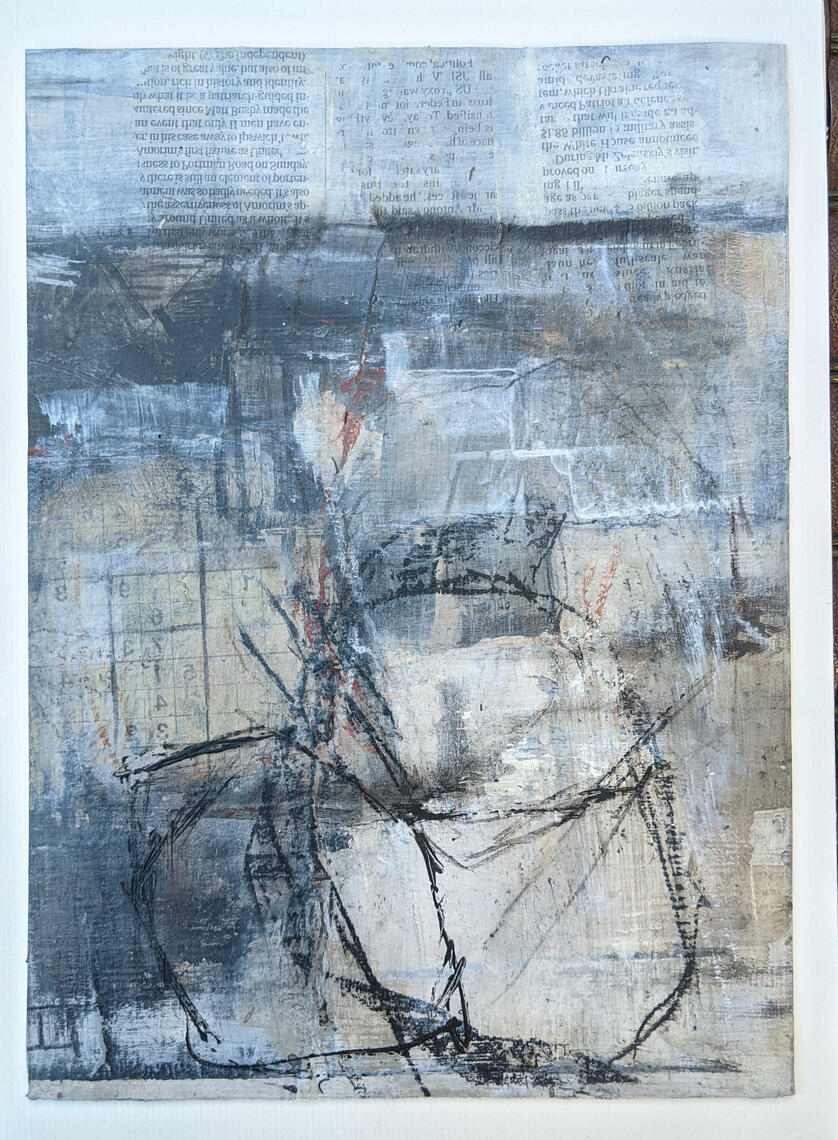 I Don't Mind The Rain I. | Mixed Media on paper |