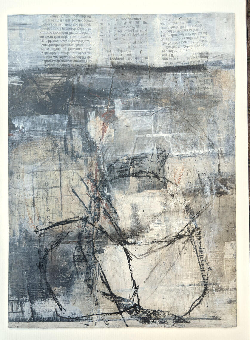 I Don't Mind The Rain I. | Mixed Media on paper |