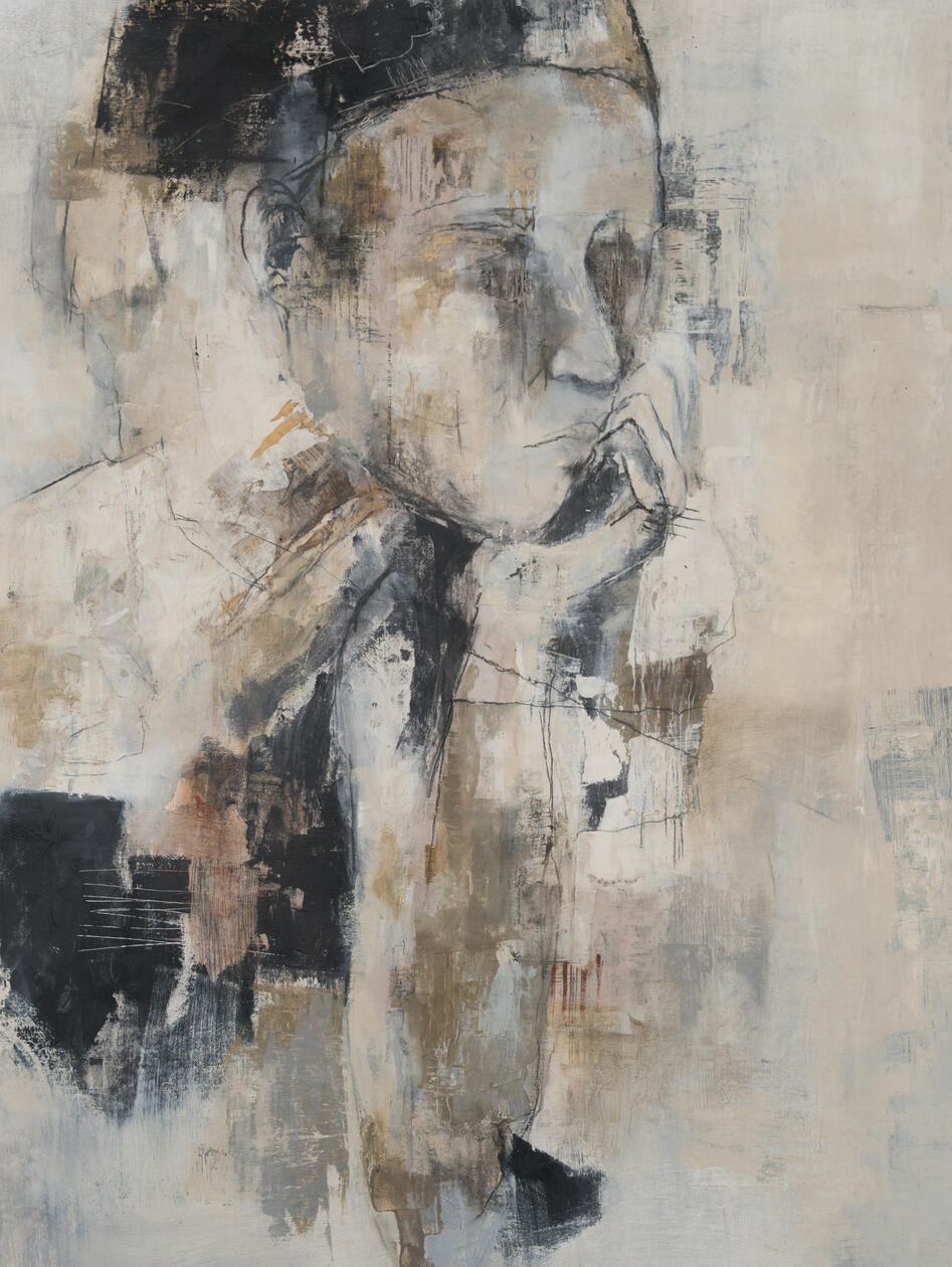 A Little Blue I. | Mixed Media on Canvas | 80 X 90 cm