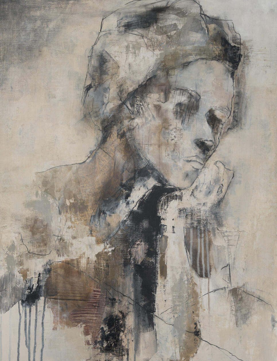 A Little Blue II. | Mixed Media on Canvas | 80 X 90 cm