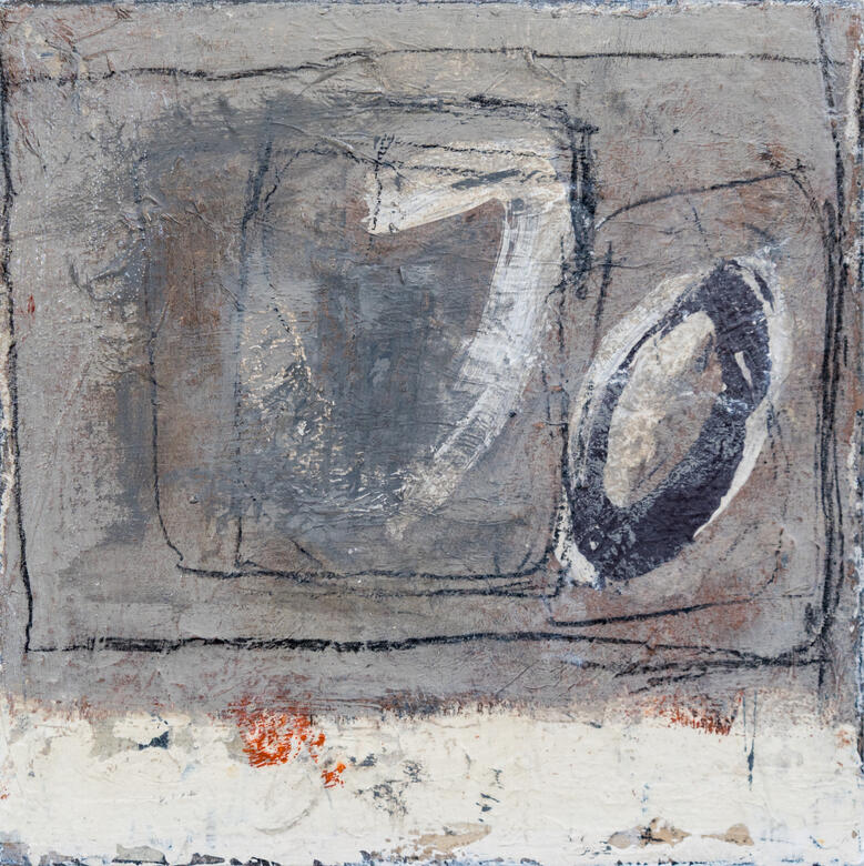 Nine Faces 2. | Mixed Media on Board | 20 X 20/ 5 cm