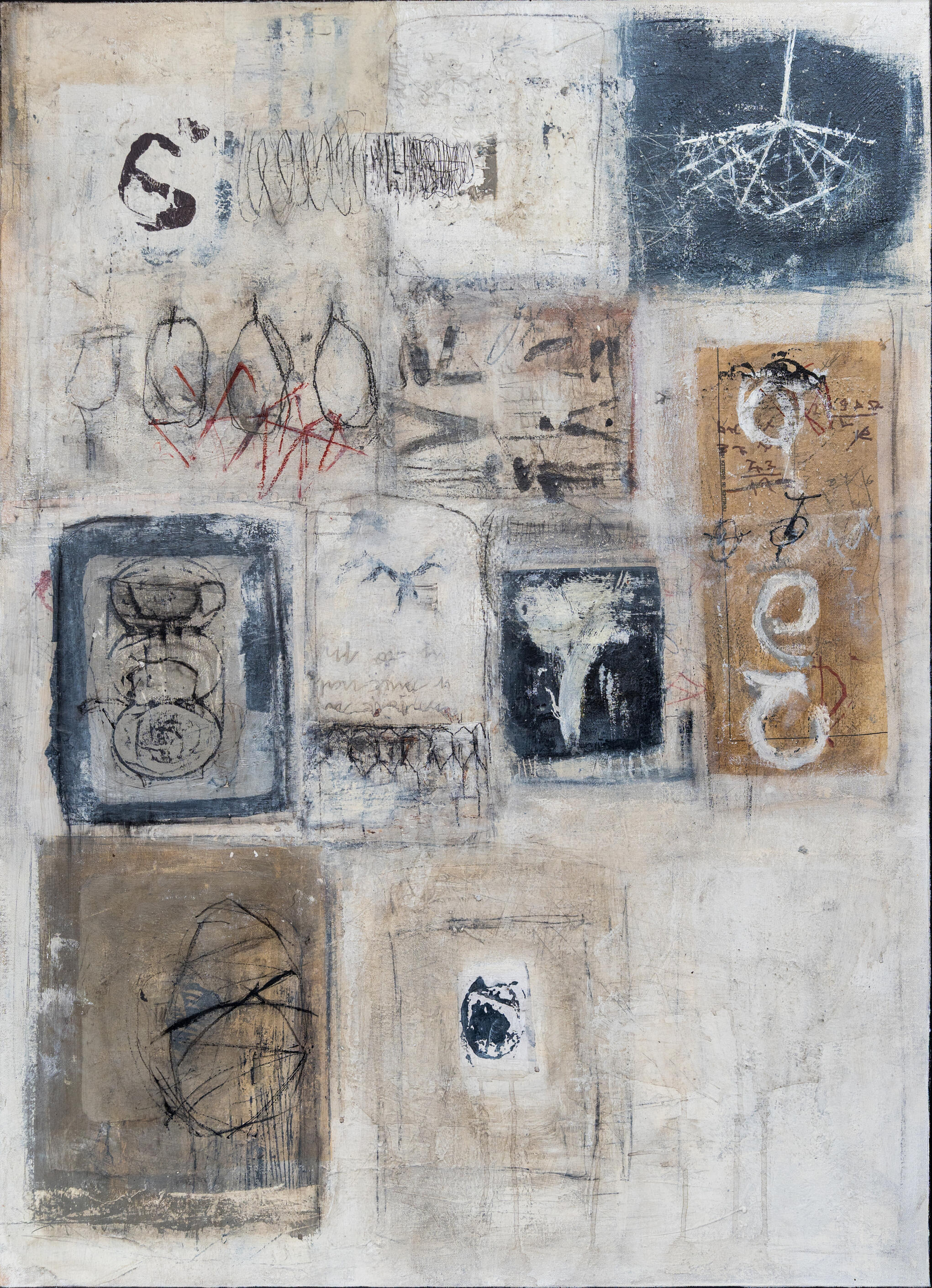 The Architecture of Unspoken | Mixed Media on Canvas | 110 X 80 cm