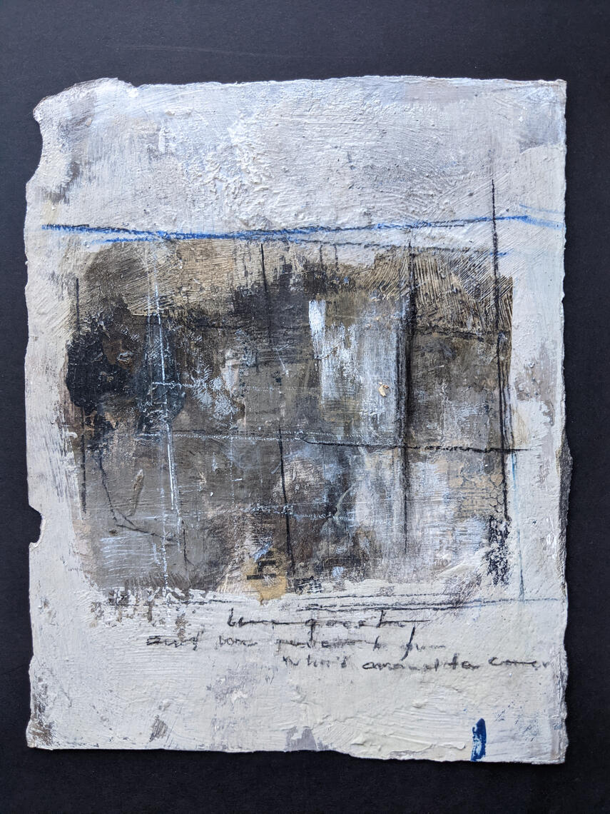 Fragments 3-S3 /24 | Mixed Media on Cotton Paper | 35 X 29 cm