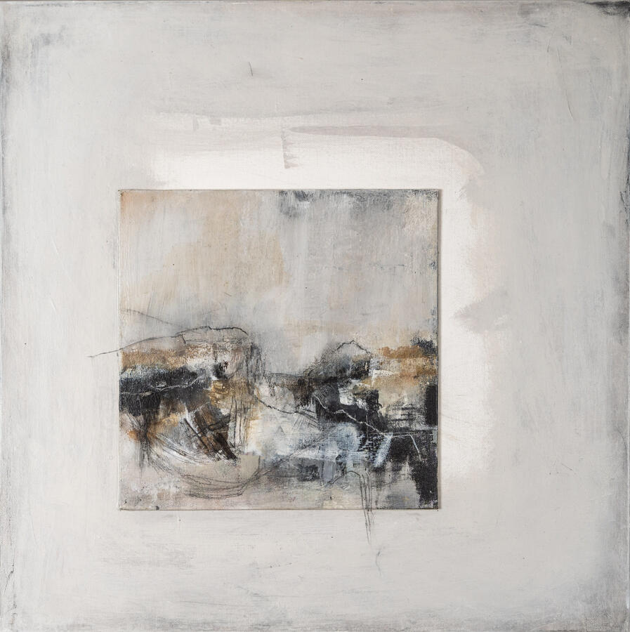 Old Town West II. Mixed media on canvas 62 × 78 cm €1,450 Studio Price €1,000